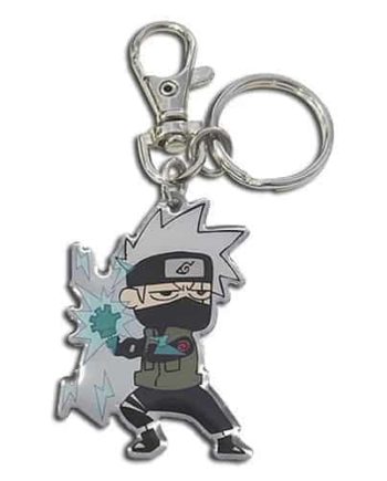 Shop Naruto Shippuden Kakashi Hatake with Lighting Blade Metal Keychain anime