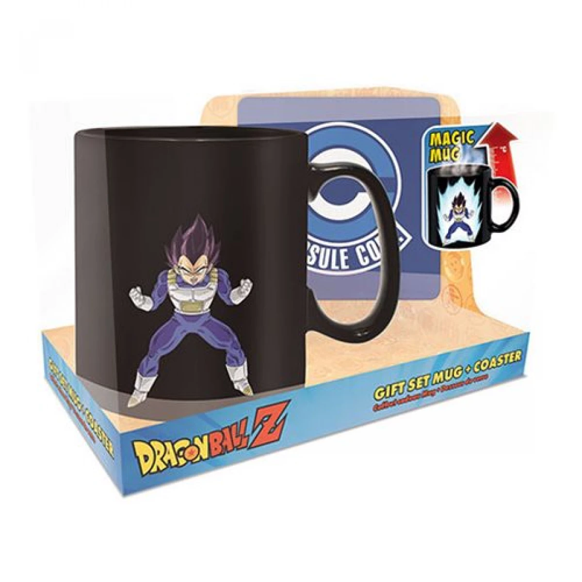 Dragon Ball Z Vegeta Magic Mug and Coaster Gift Set