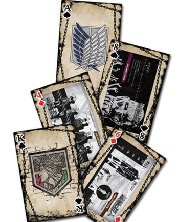 Shop Attack On Titan Eye Catching Artwork Playing Cards anime
