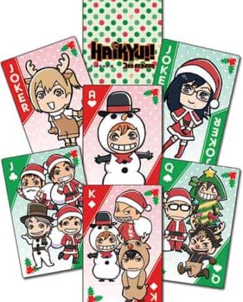 Shop Haikyu!! Christmas Chibi Group Playing Cards anime