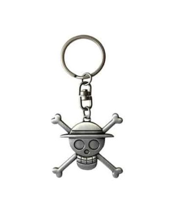 Shop One Piece Luffy Pirate Skull 3D Logo Keychain anime