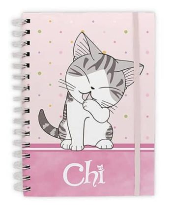 Shop Chi’s Sweet Home Purrty in Pink Spiral Notebook anime