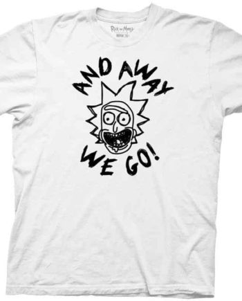Shop Rick and Morty Away We Go Rick Drawing Crew T-Shirt anime