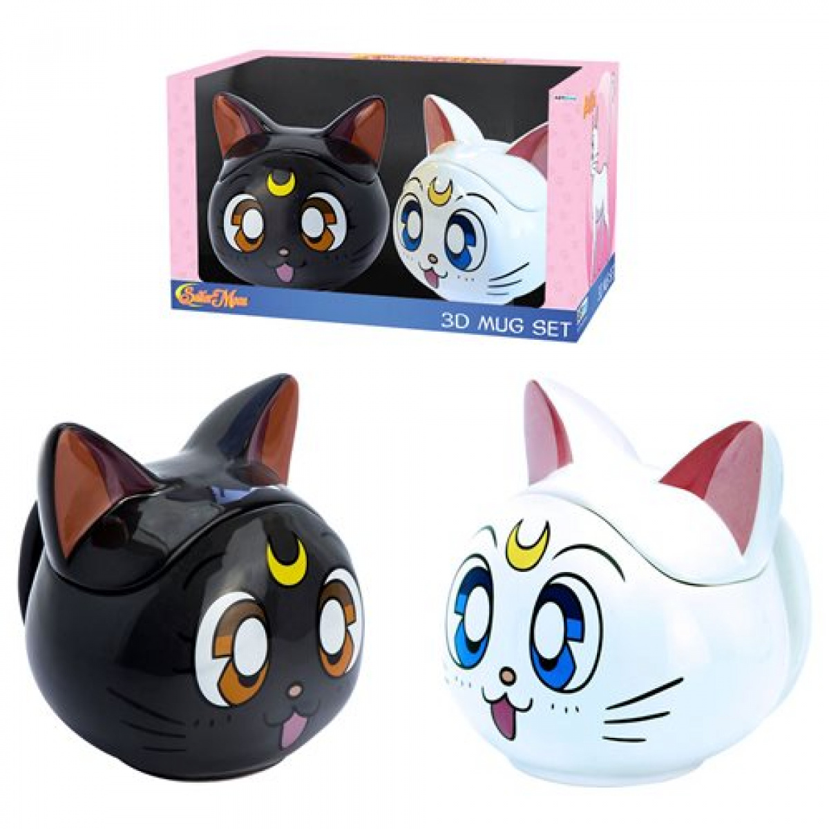 Shop Sailor Moon Luna and Artemis 3D Mugs Gift Set anime