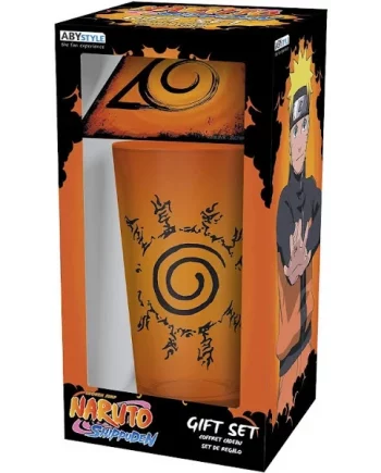 Shop Naruto Shippuden Pint Glass and Coaster Gift Set anime